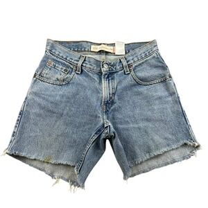 Vintage Levi's 550 DIY Shorts Women W29 550 Relaxed Fit Blue Cutoff High Rise‎